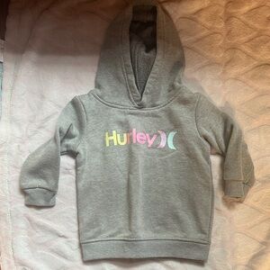 Hurley Kids Gray Hoodie Set with Colorful Logo